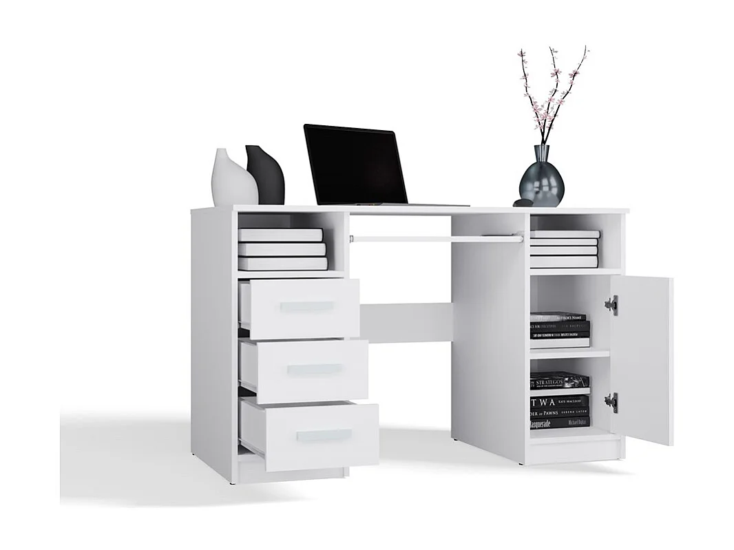 Bureau, blanc, 120 x 75 x 60 cm