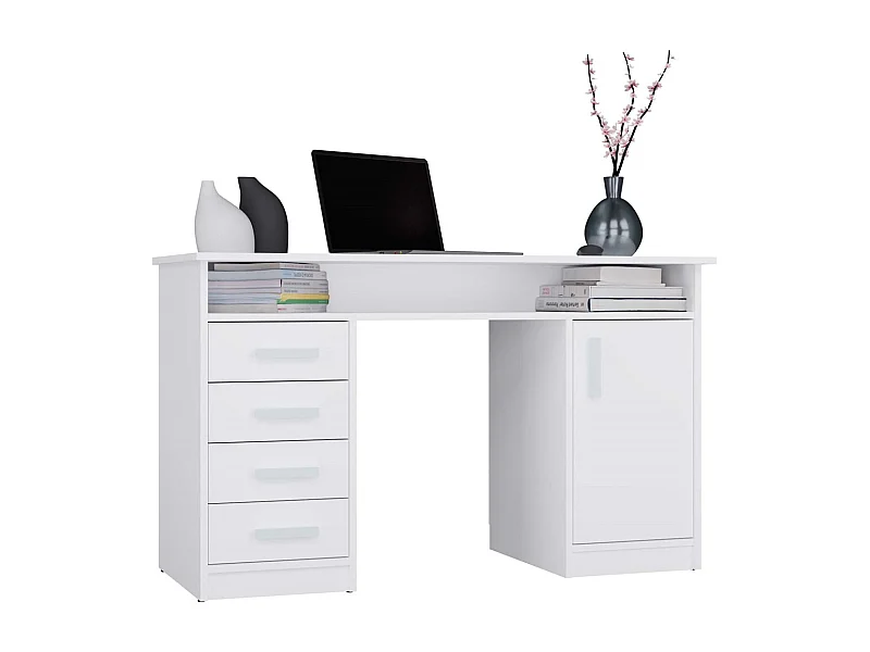Bureau, blanc, 125 x 75 x 55 cm