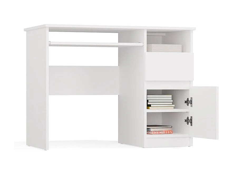 Bureau, blanc, 98,5 x 75,5 x 51 cm
