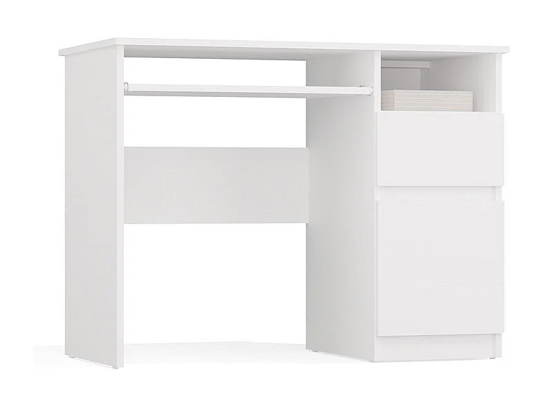 Bureau, blanc, 98,5 x 75,5 x 51 cm