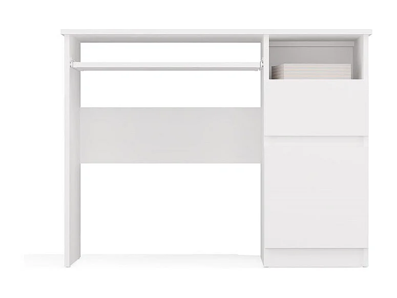 Bureau, blanc, 98,5 x 75,5 x 51 cm