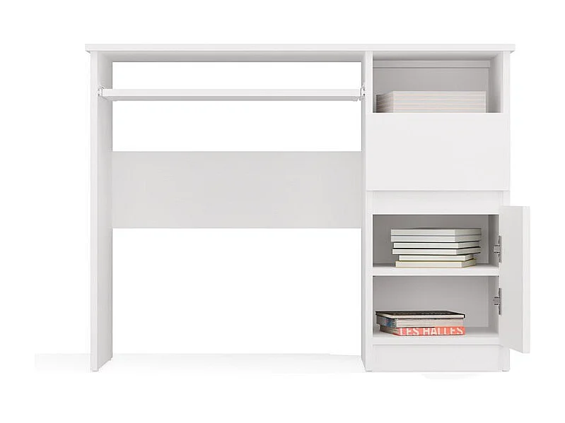 Bureau, blanc, 98,5 x 75,5 x 51 cm