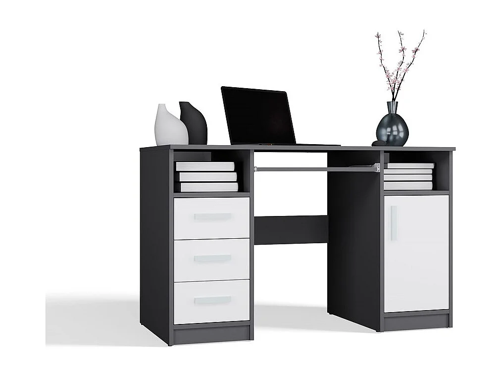 Bureau, anthracite / blanc, 120 x 75 x 60 cm