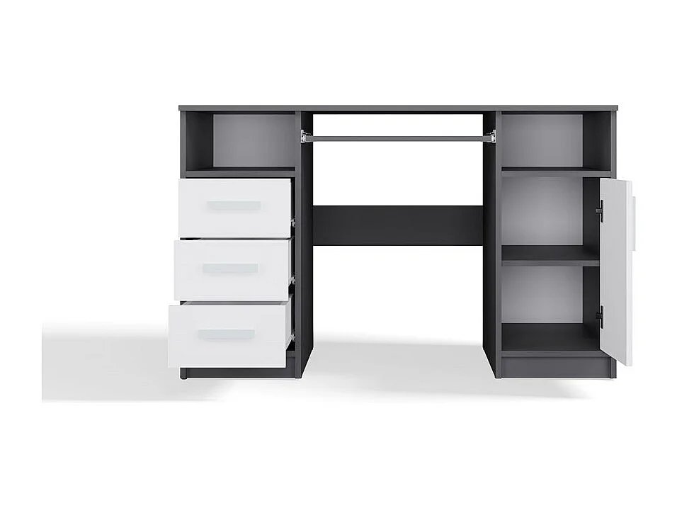 Bureau, anthracite / blanc, 120 x 75 x 60 cm