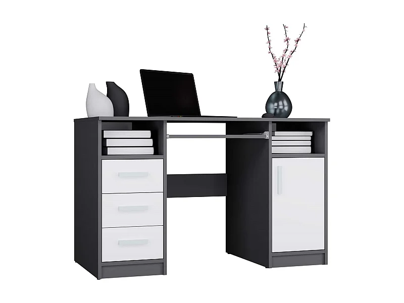 Bureau, anthracite / blanc, 120 x 75 x 60 cm