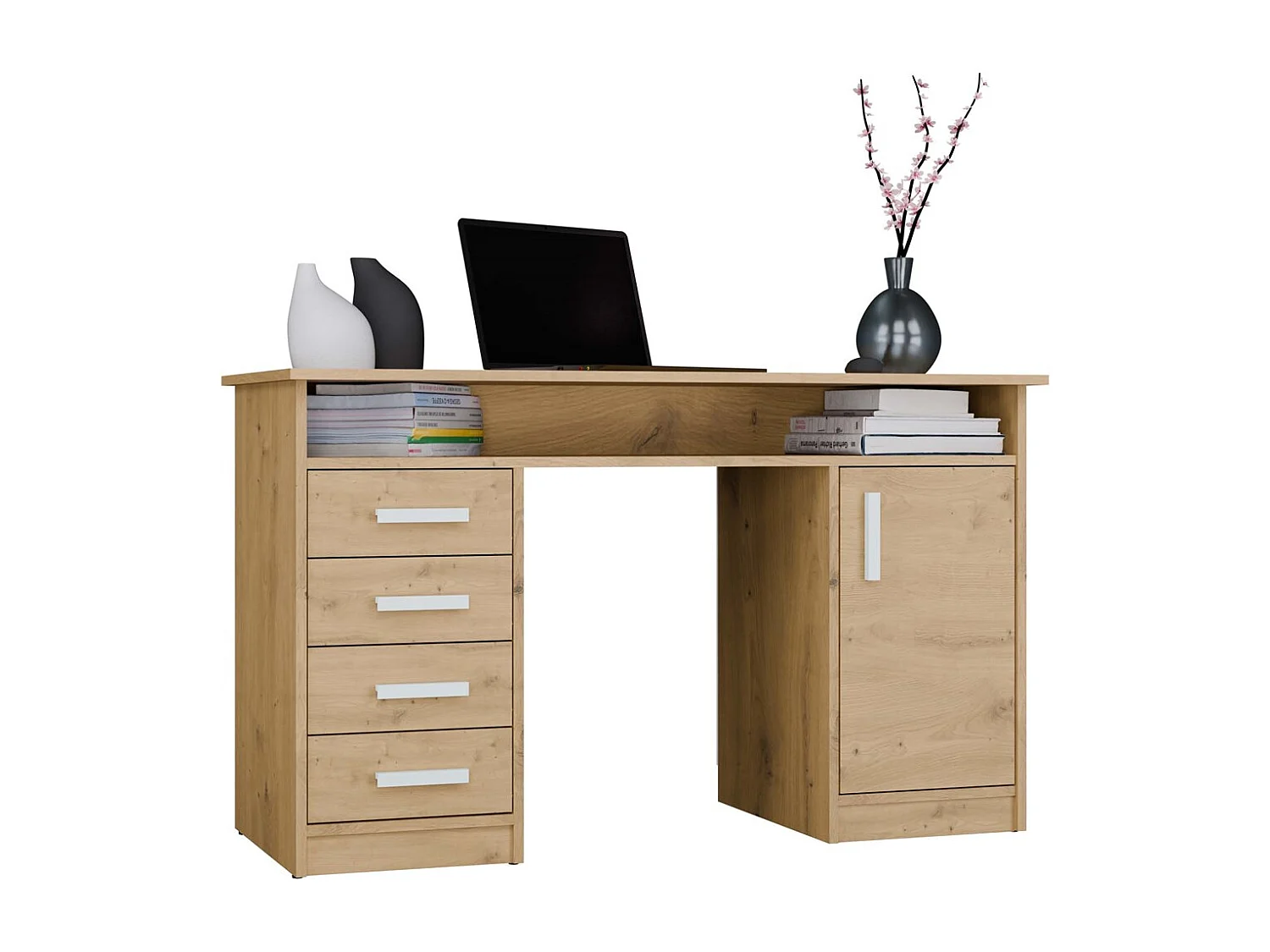 Bureau, chêne Artisan, 125 x 75 x 55 cm