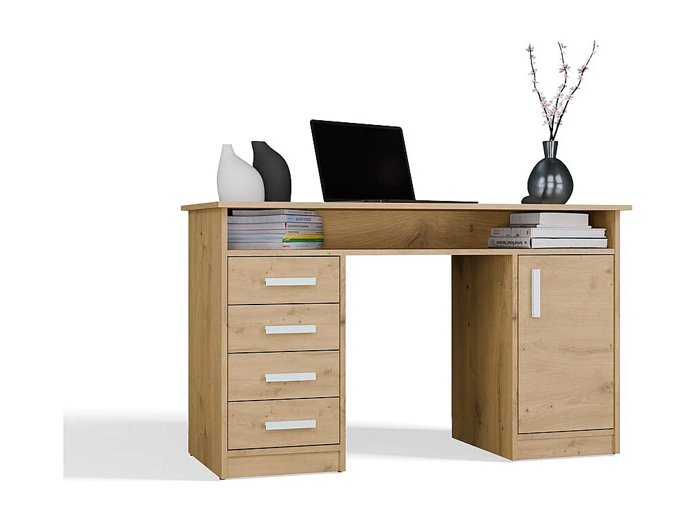 Bureau, chêne Artisan, 125 x 75 x 55 cm