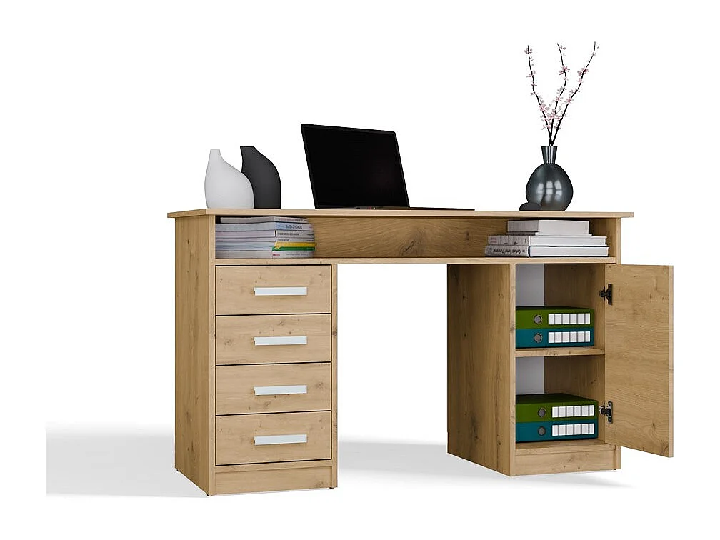 Bureau, chêne Artisan, 125 x 75 x 55 cm