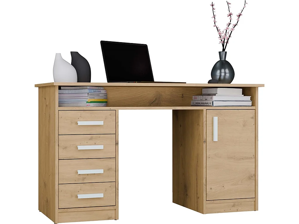 Bureau, chêne Artisan, 125 x 75 x 55 cm
