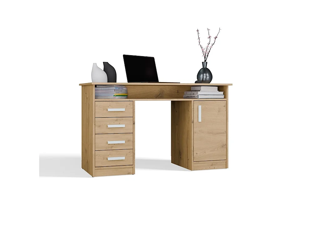 Bureau, chêne Artisan, 125 x 75 x 55 cm