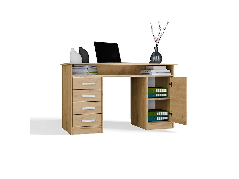 Bureau, chêne Artisan, 125 x 75 x 55 cm