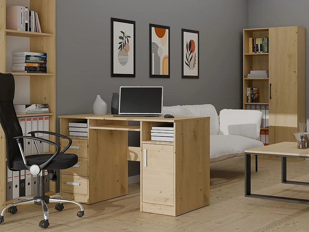 Bureau, chêne Artisan, 120 x 75 x 60 cm