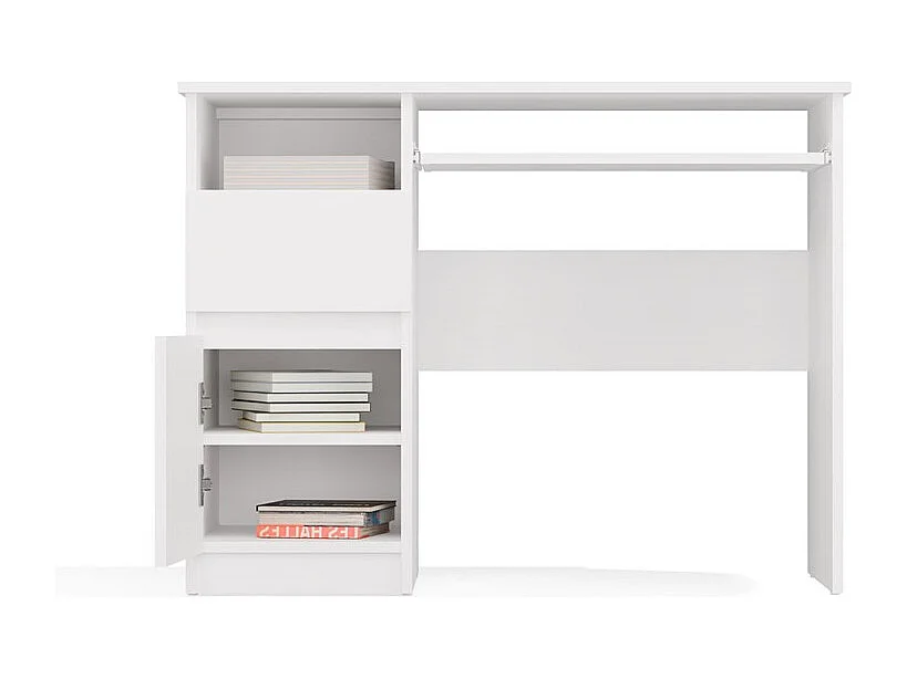 Bureau, blanc, 98,5 x 75,5 x 51 cm
