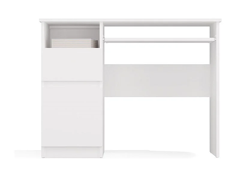 Bureau, blanc, 98,5 x 75,5 x 51 cm