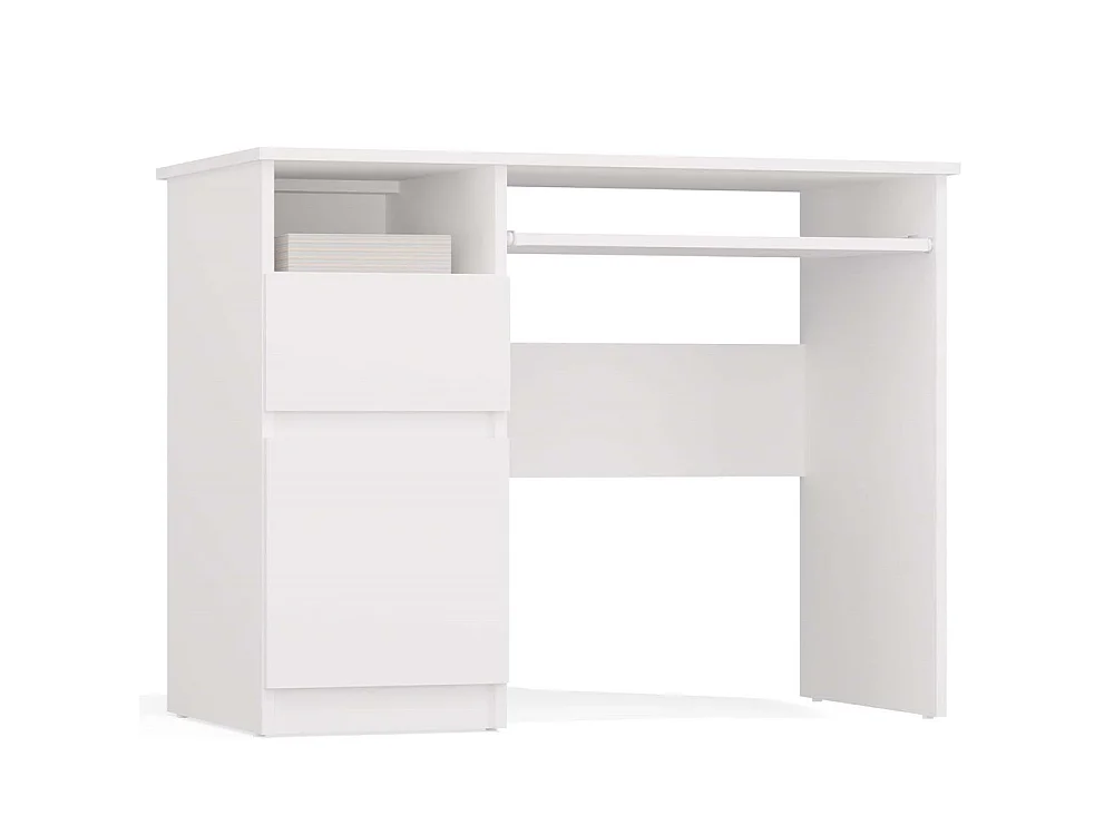Bureau, blanc, 98,5 x 75,5 x 51 cm