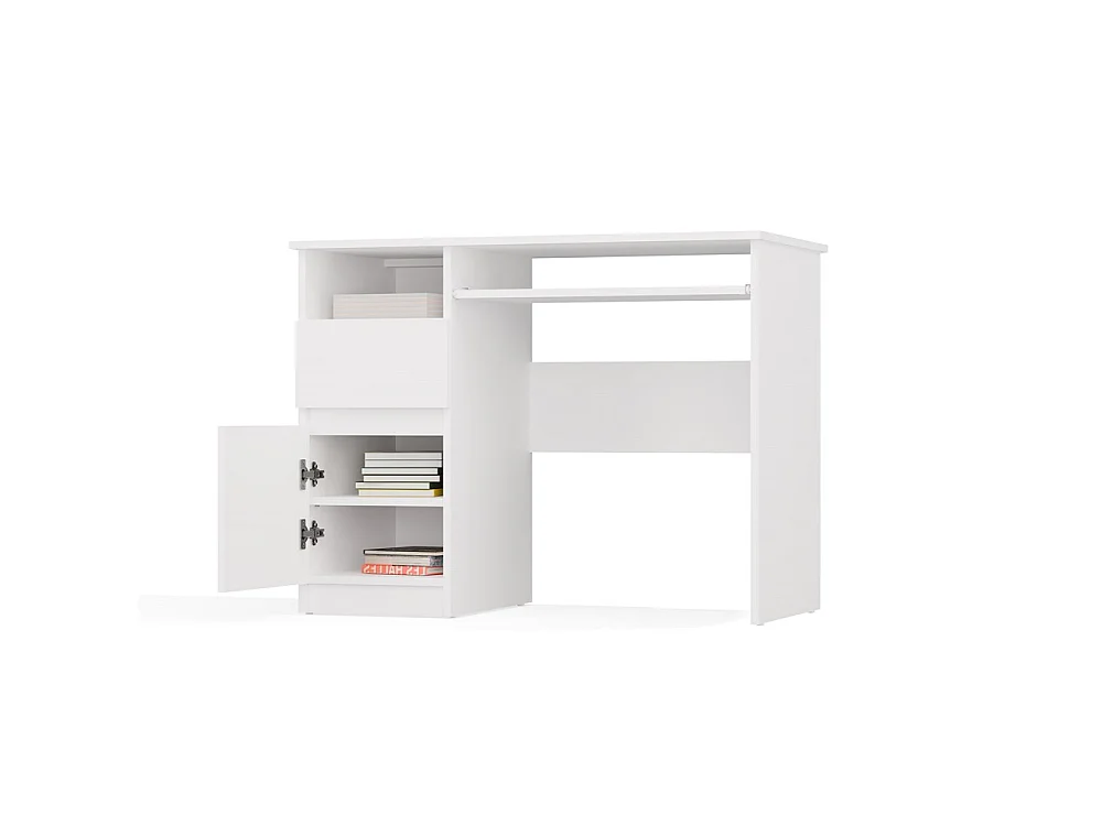 Bureau, blanc, 98,5 x 75,5 x 51 cm