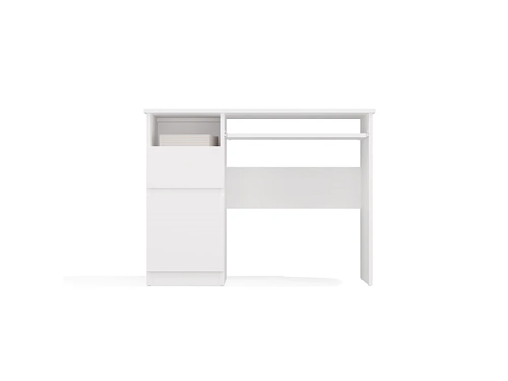 Bureau, blanc, 98,5 x 75,5 x 51 cm