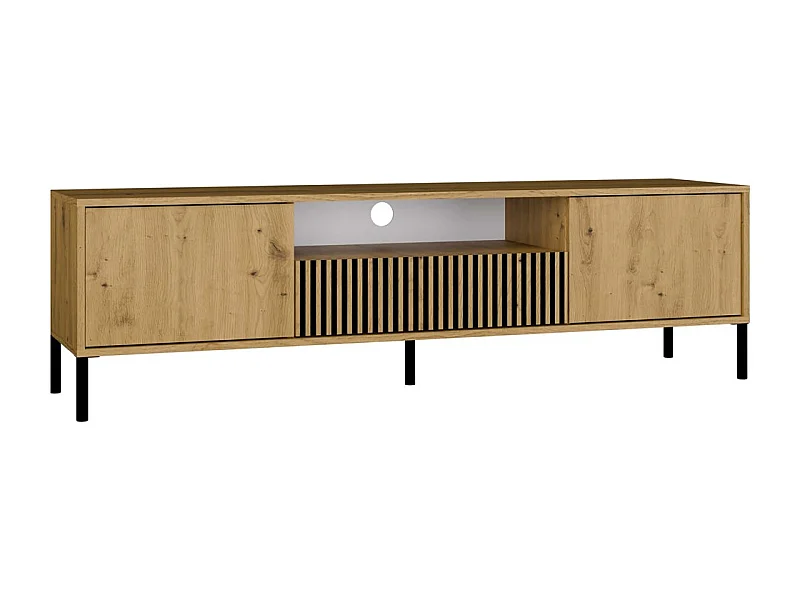 Meuble TV, chêne Artisan, 164 x 47 x 40 cm