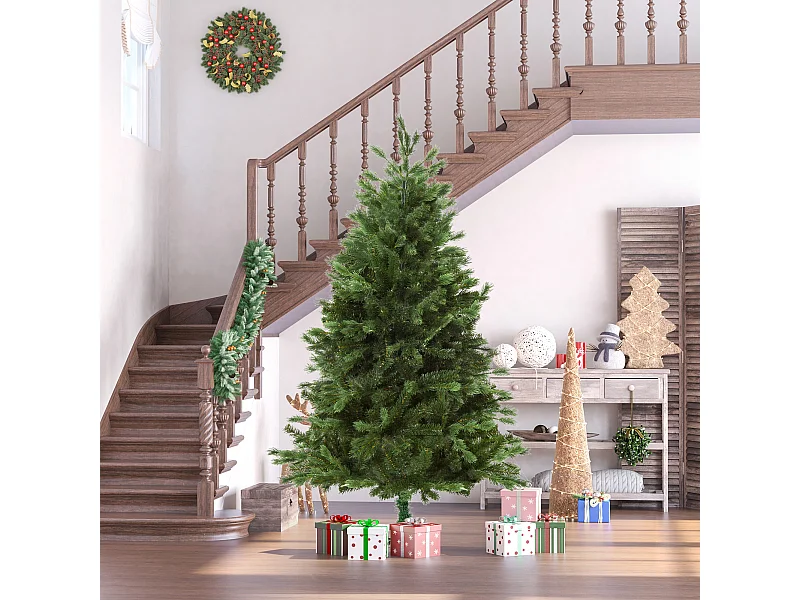 Albero artificiale gigante con rami e base rimovibile in pvc verde