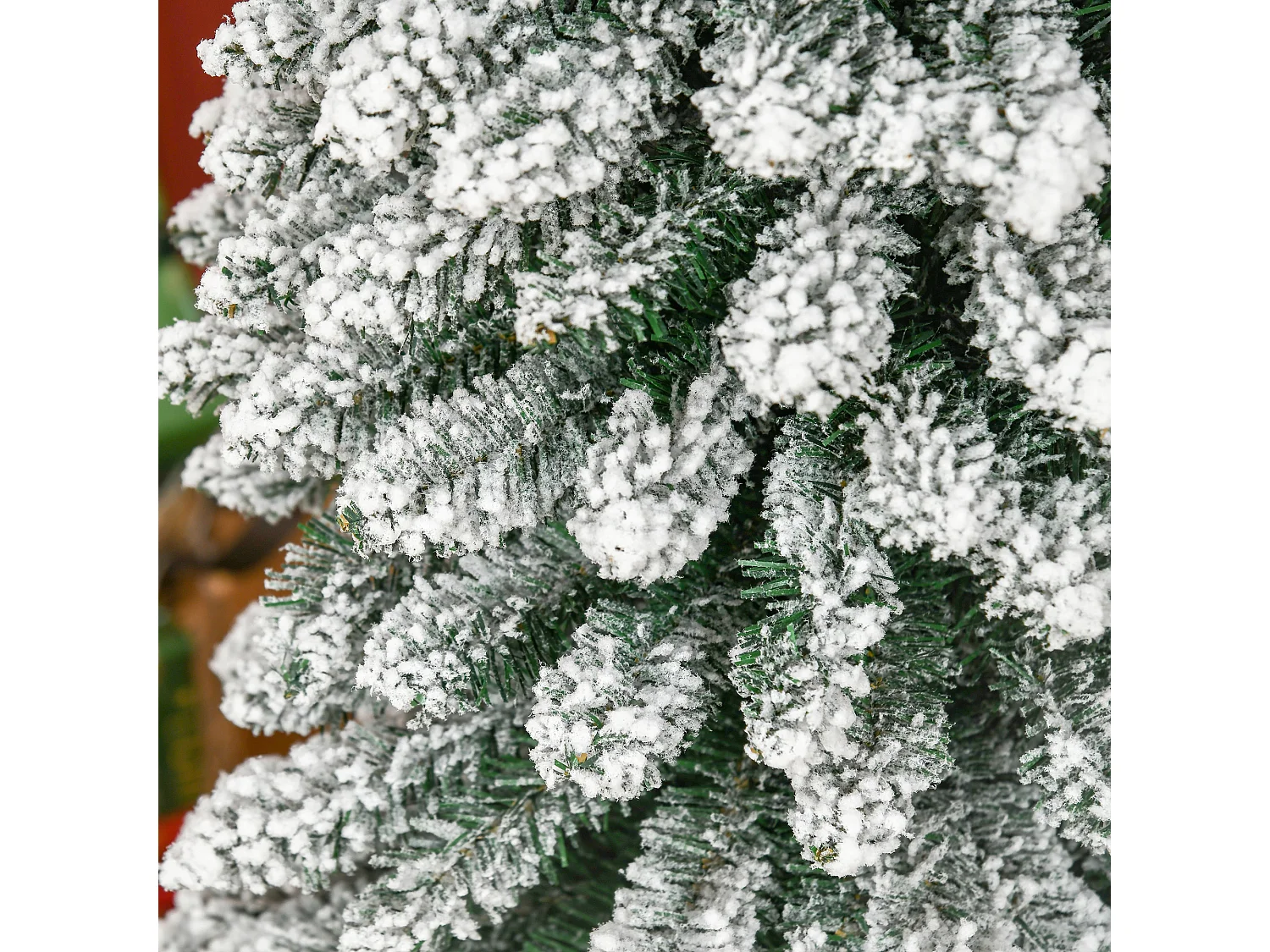 Albero di natale innevato a 3 sezioni con 490 rami 54x54x210 cm verde