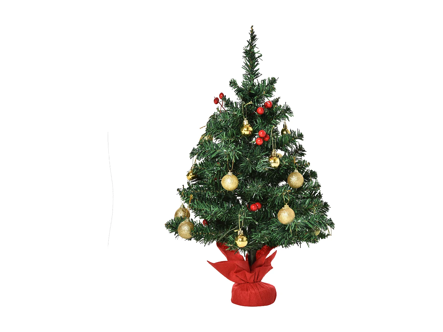 Albero di natale con led e rami in pvc multicolore