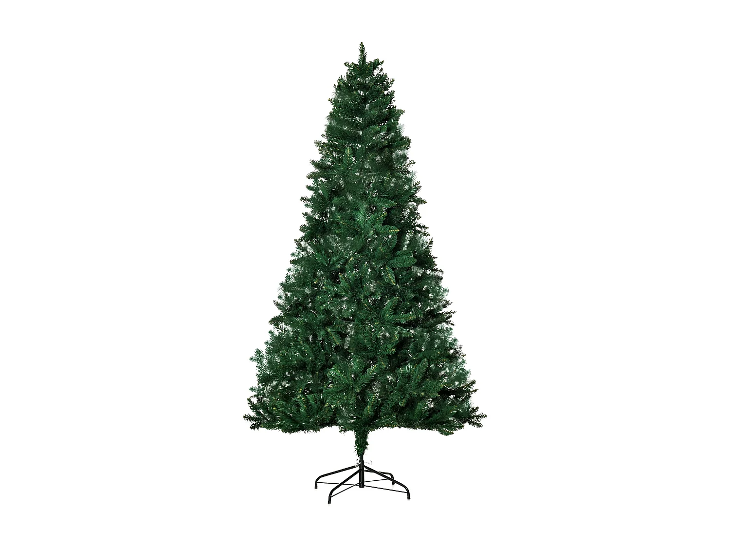 Albero di natale artificiale pvc con base 1064 rami φ105x210cm