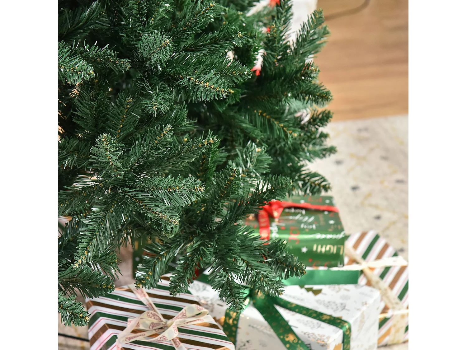 Albero di natale artificiale pvc con base 1064 rami φ105x210cm