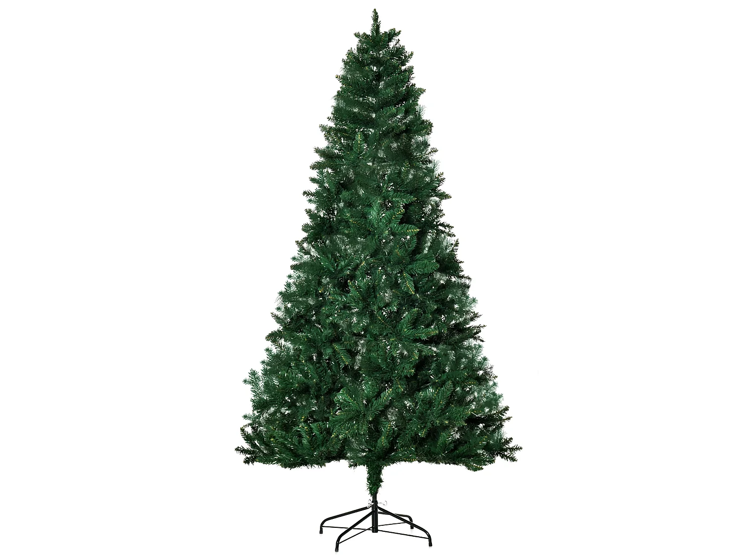 Albero di natale artificiale pvc con base 1064 rami φ105x210cm