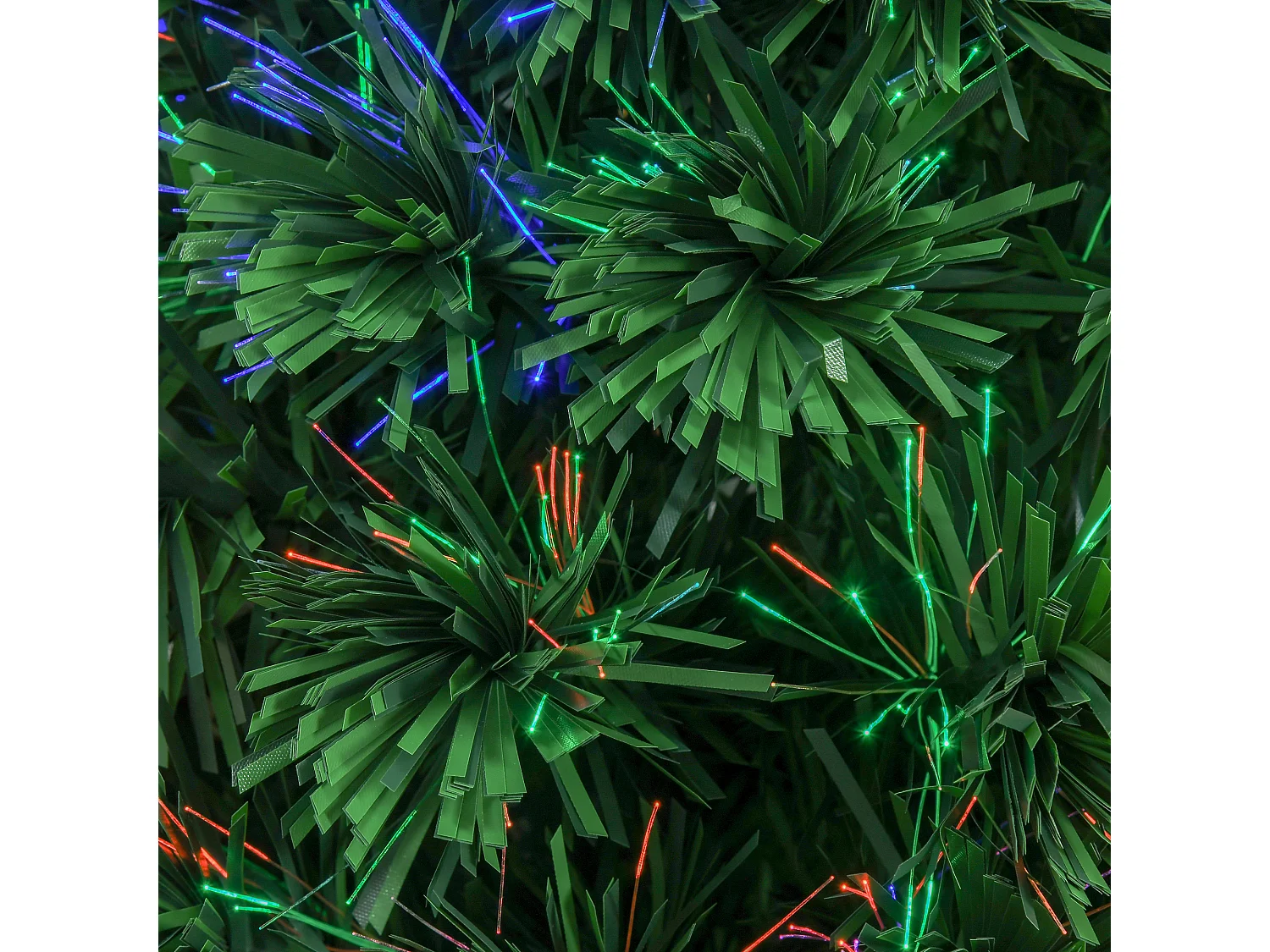 Albero di natale artificiale 90cm a fibre ottiche e 12 luci led