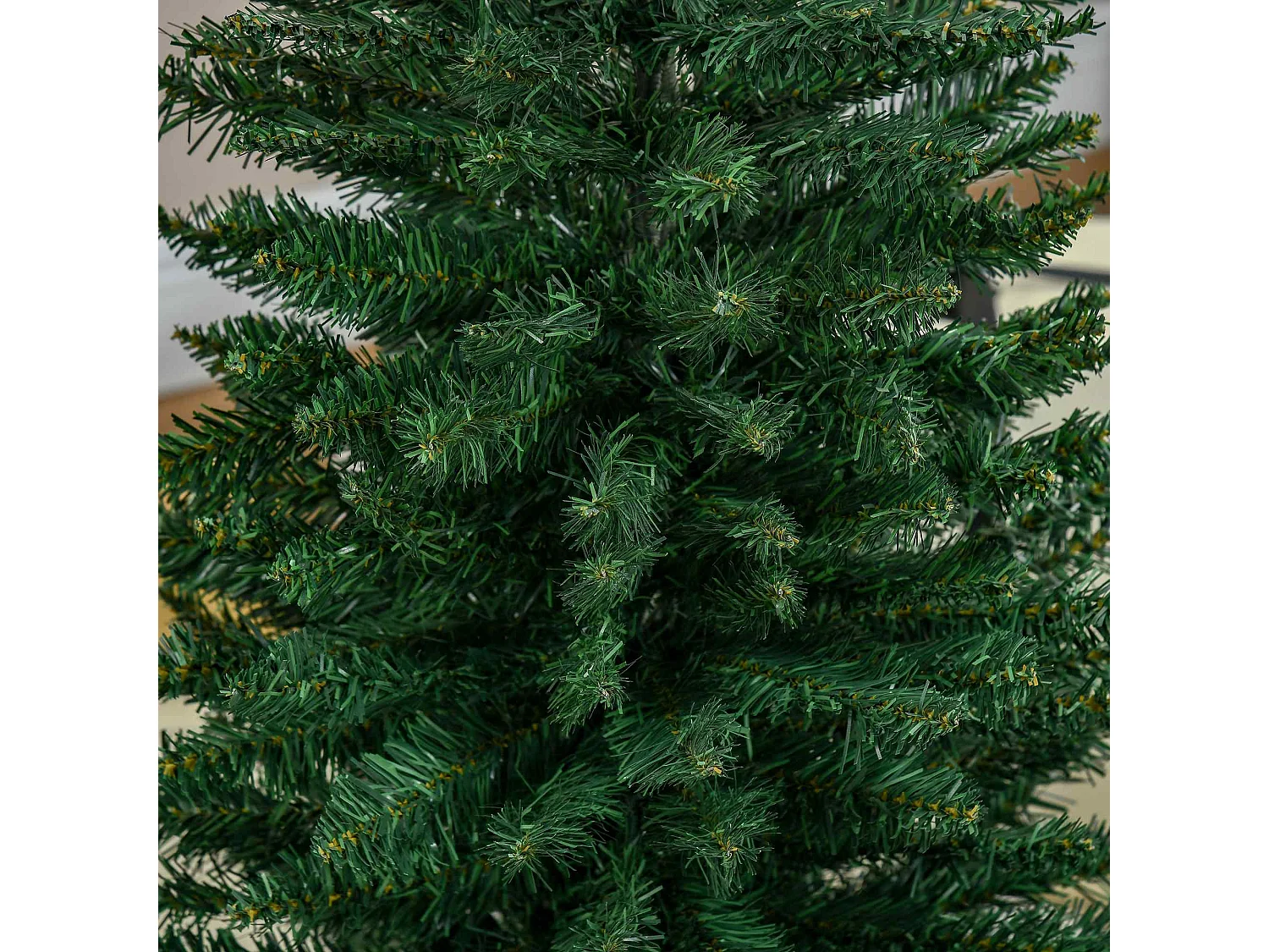 Albero di natale alto 150cm con base in plastica verde