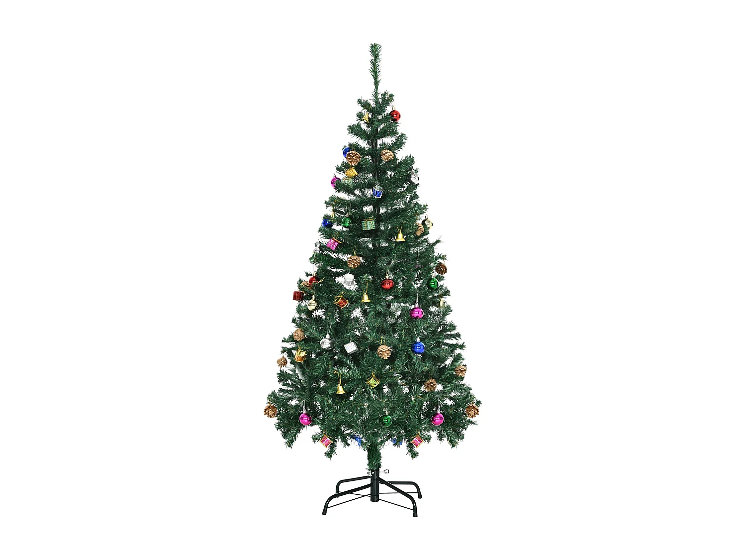 Albero di natale 150cm con 420 rami in pvc ignifughi verde