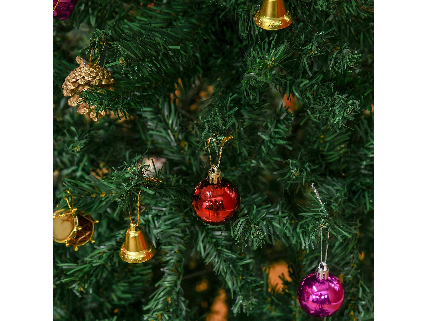 Albero di natale 150cm con 420 rami in pvc ignifughi verde