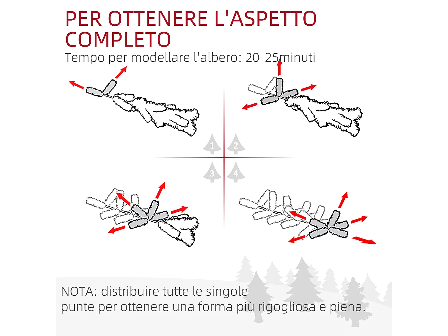 Albero di natale innevato con 395 rami 46x46x180cm verde