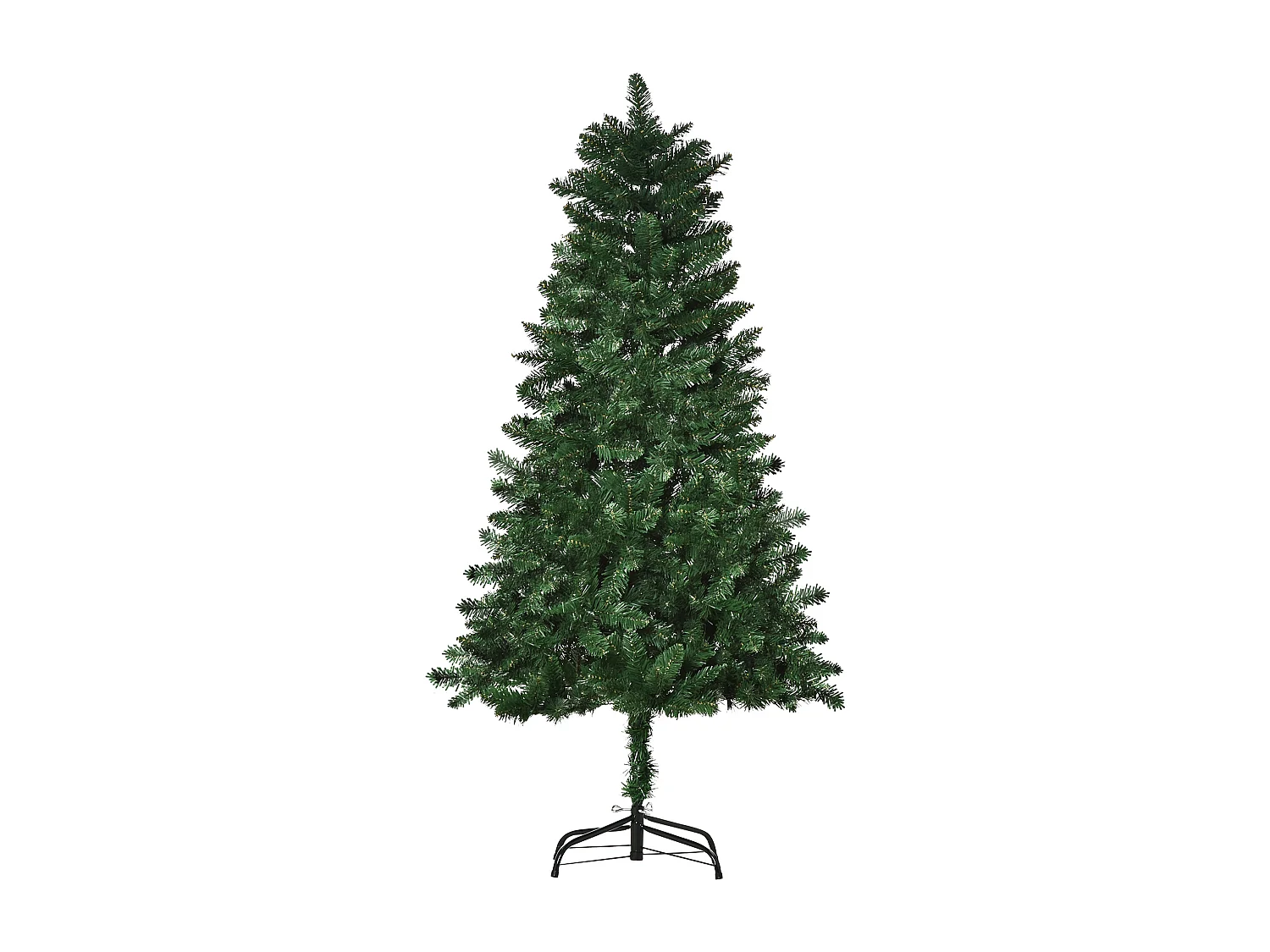 Albero di natale artificiale in pvc con base 454 rami φ75x150cm