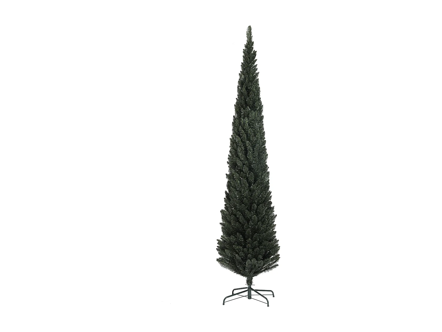 Albero di natale artificiale slim alto 225cm con 538 rami