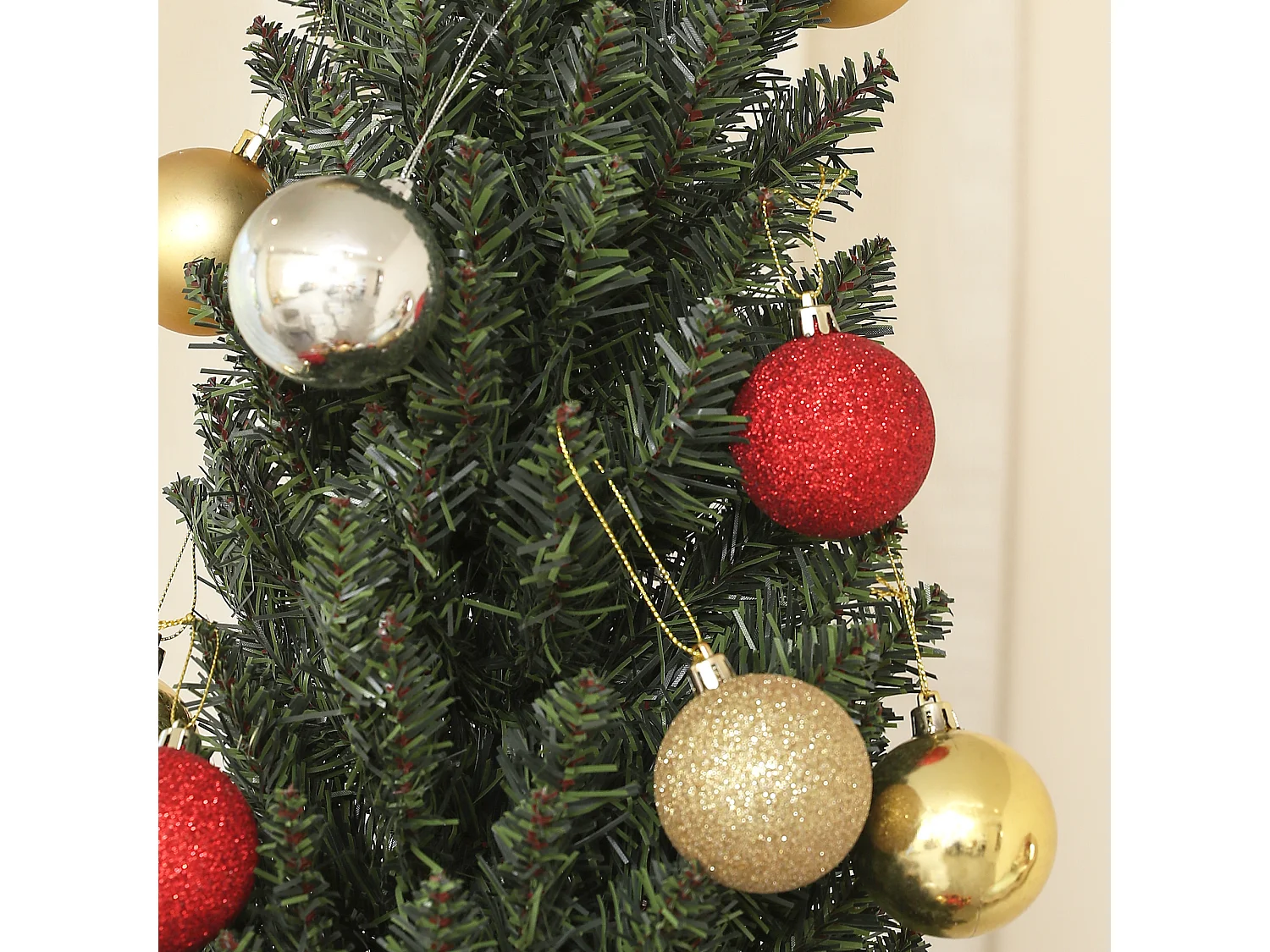 Albero di natale artificiale slim alto 225cm con 538 rami