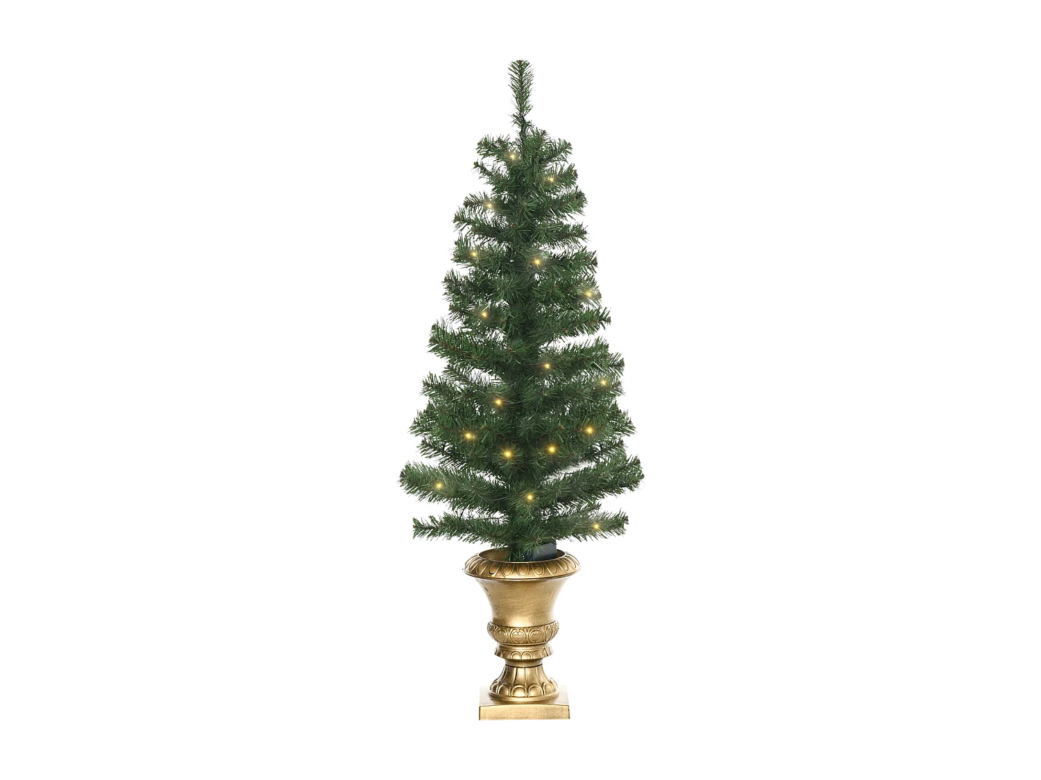 Albero di natale artificiale da 120cm 60 luci led e 140 rami