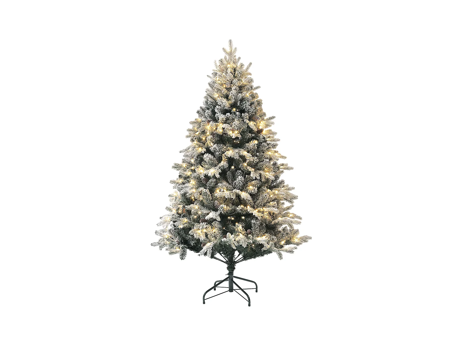 Albero di natale artificiale 180cm con luci e 793 rami innevati