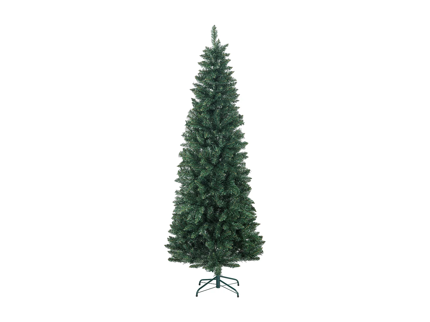 Albero di natale artificiale 210 cm con 687 rami alto e stretto verde