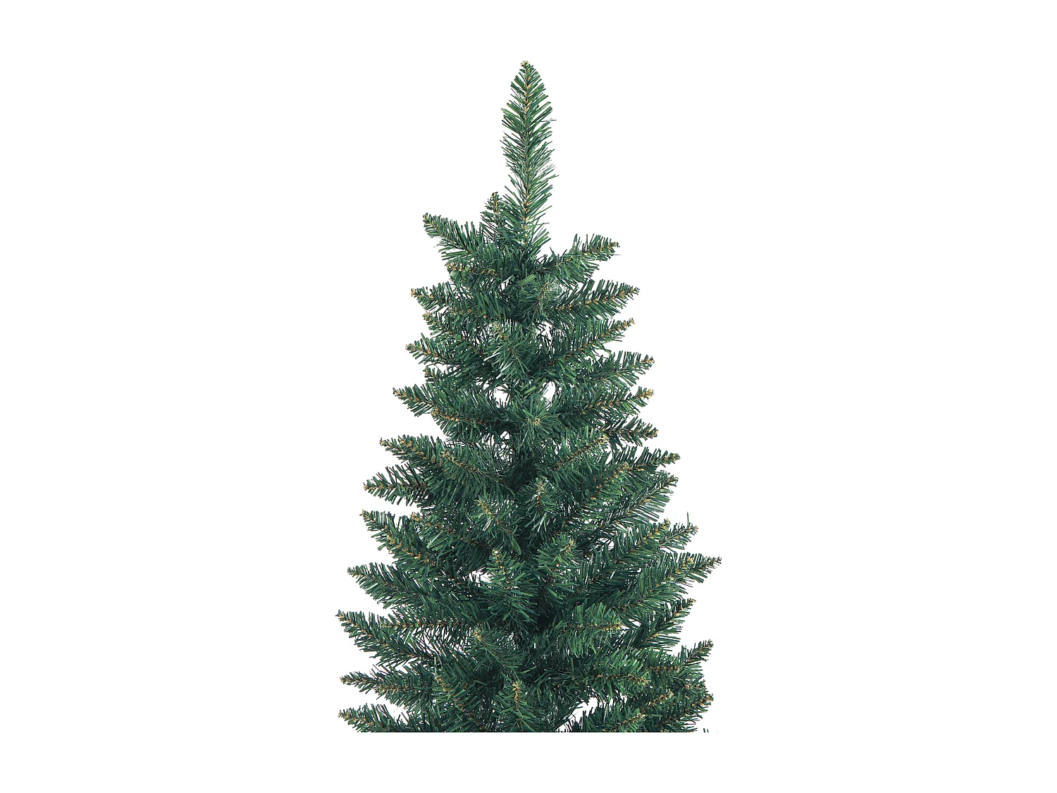 Albero di natale artificiale 210 cm con 687 rami alto e stretto verde