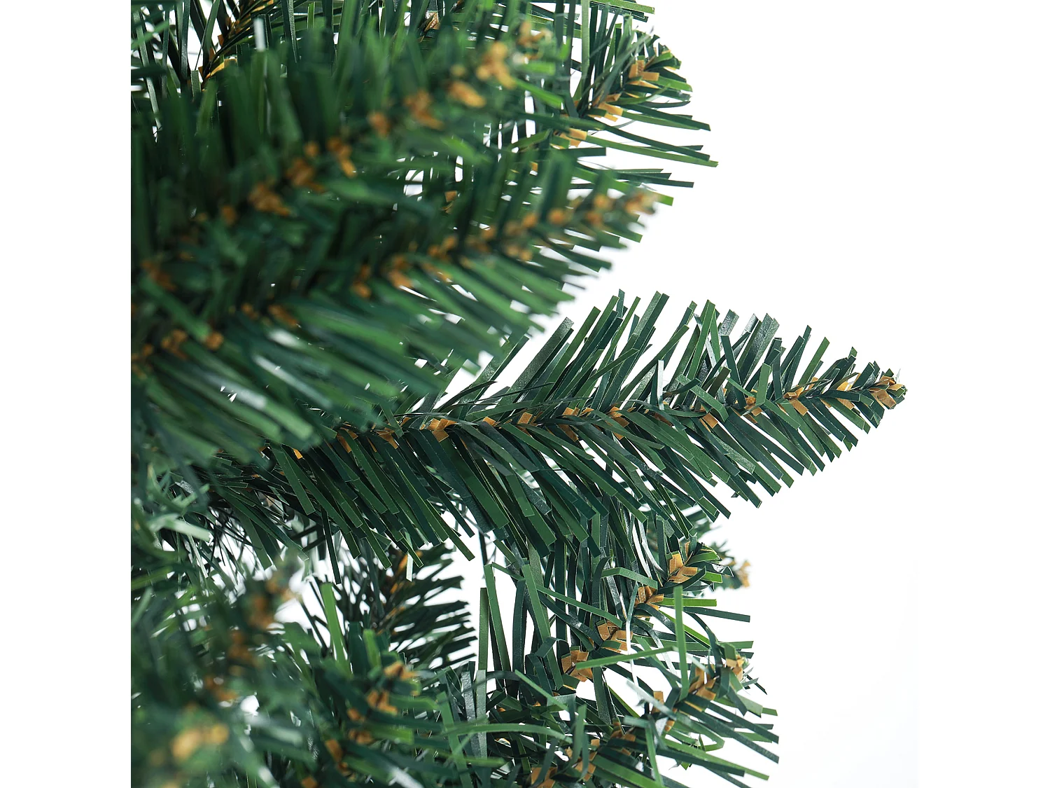 Albero di natale artificiale 210 cm con 687 rami alto e stretto verde