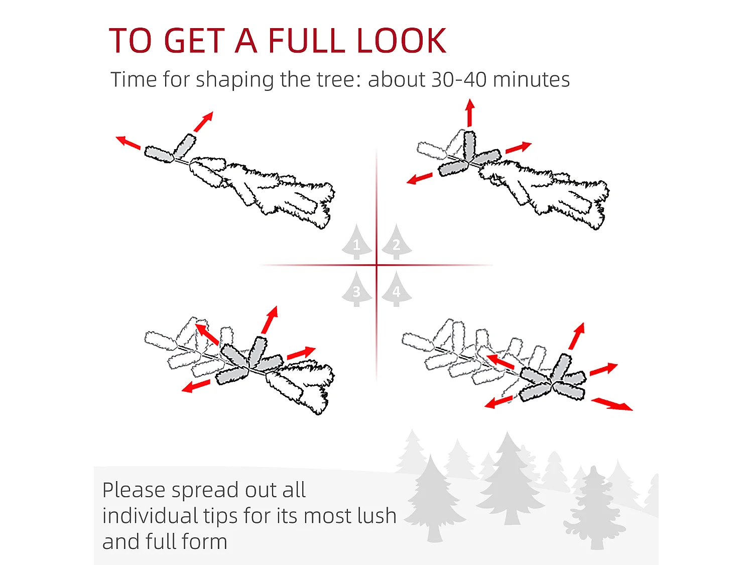 Albero di natale 180 cm innevato con 240 luci led e 618 rami
