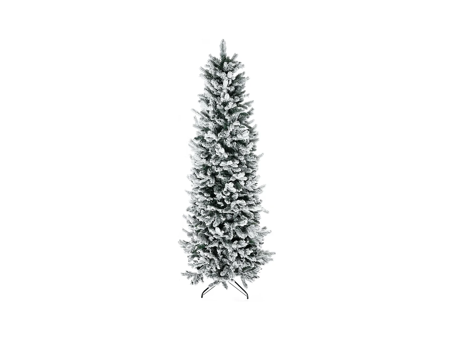Albero di Natale Innevato 225cm con 988 Rami e Base in Acciaio