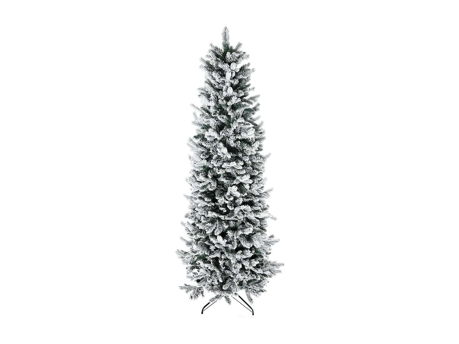 Albero di Natale Innevato 225cm con 988 Rami e Base in Acciaio
