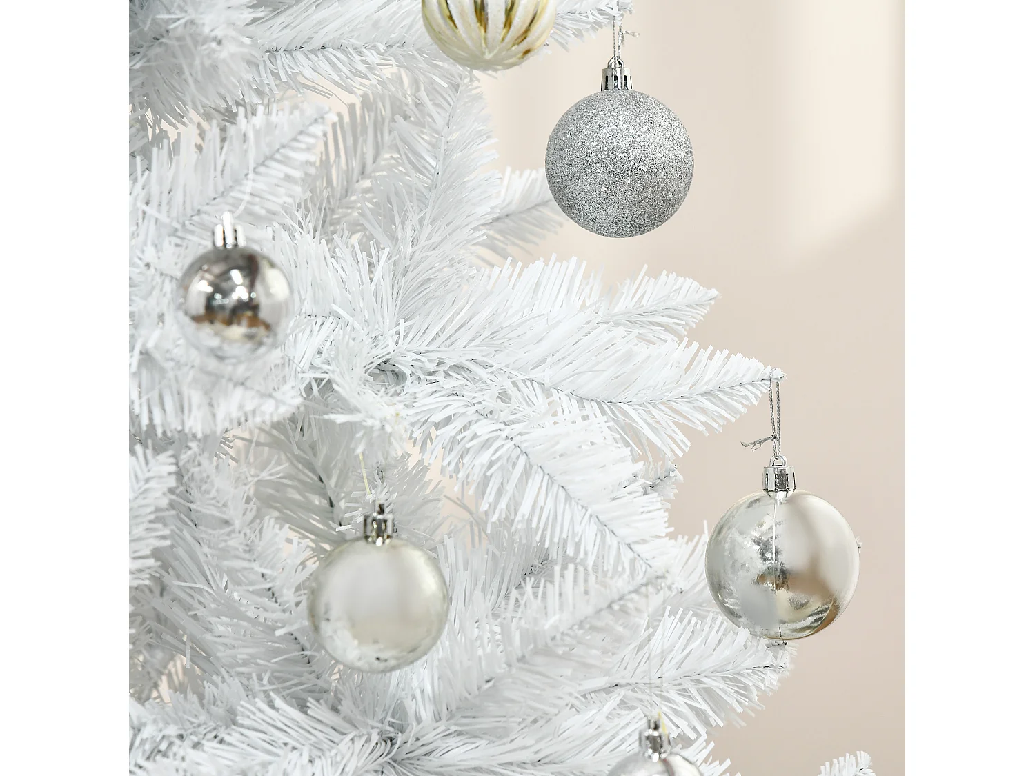 Albero di natale bianco con 550 rami in pvc ø102 x 180cm
