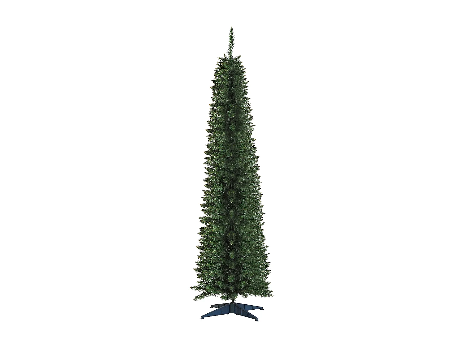 Albero di natale 210 cm in pvc con 499 rami e base verde