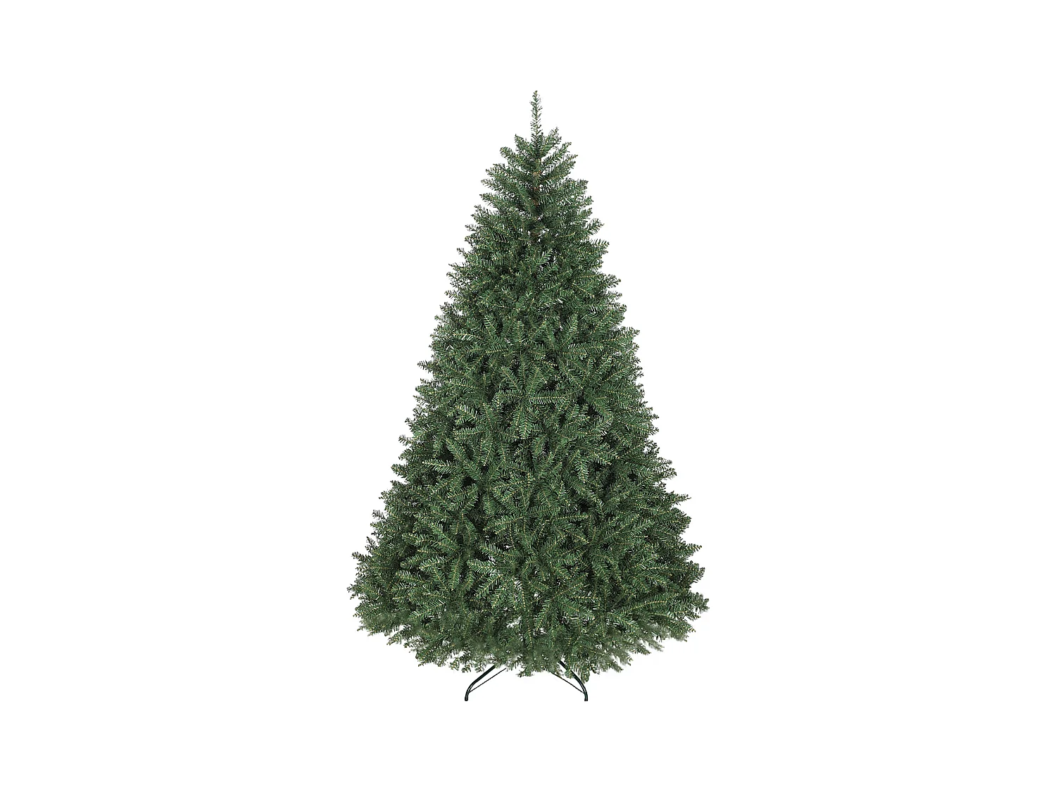 Albero di natale artificiale da 210 cm con base pieghevole verde