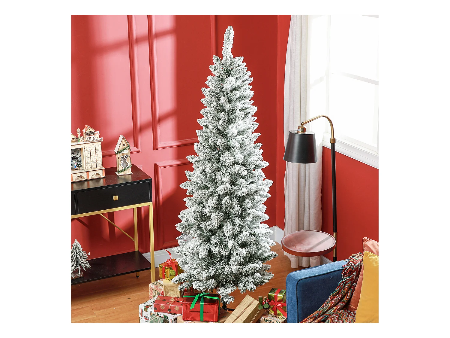 Albero di natale artificiale 182.88 cm con 479 rami innevati verde