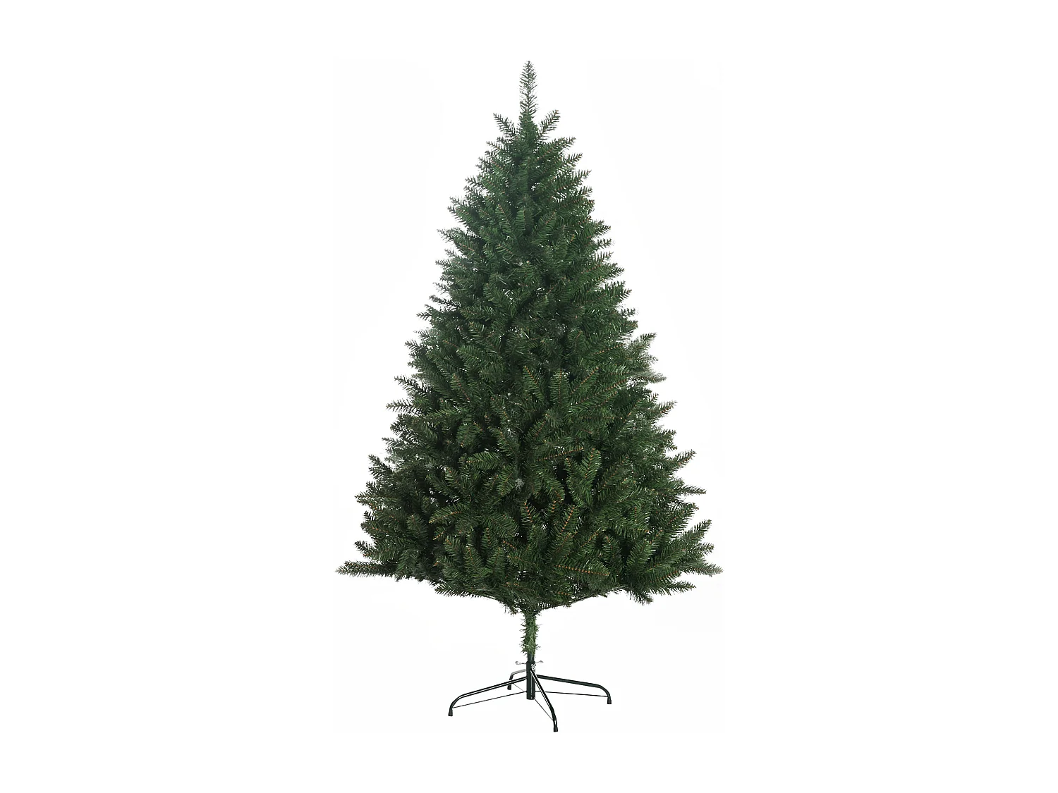 Albero di natale alto 180cm 800 rami e base in metallo verde