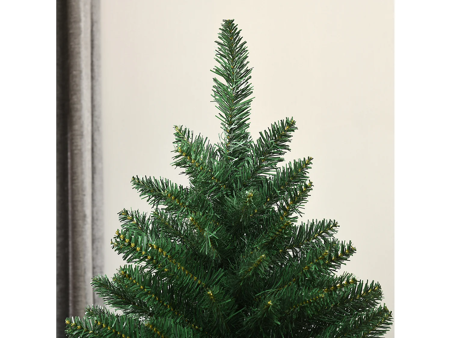 Albero di natale alto 180cm 800 rami e base in metallo verde